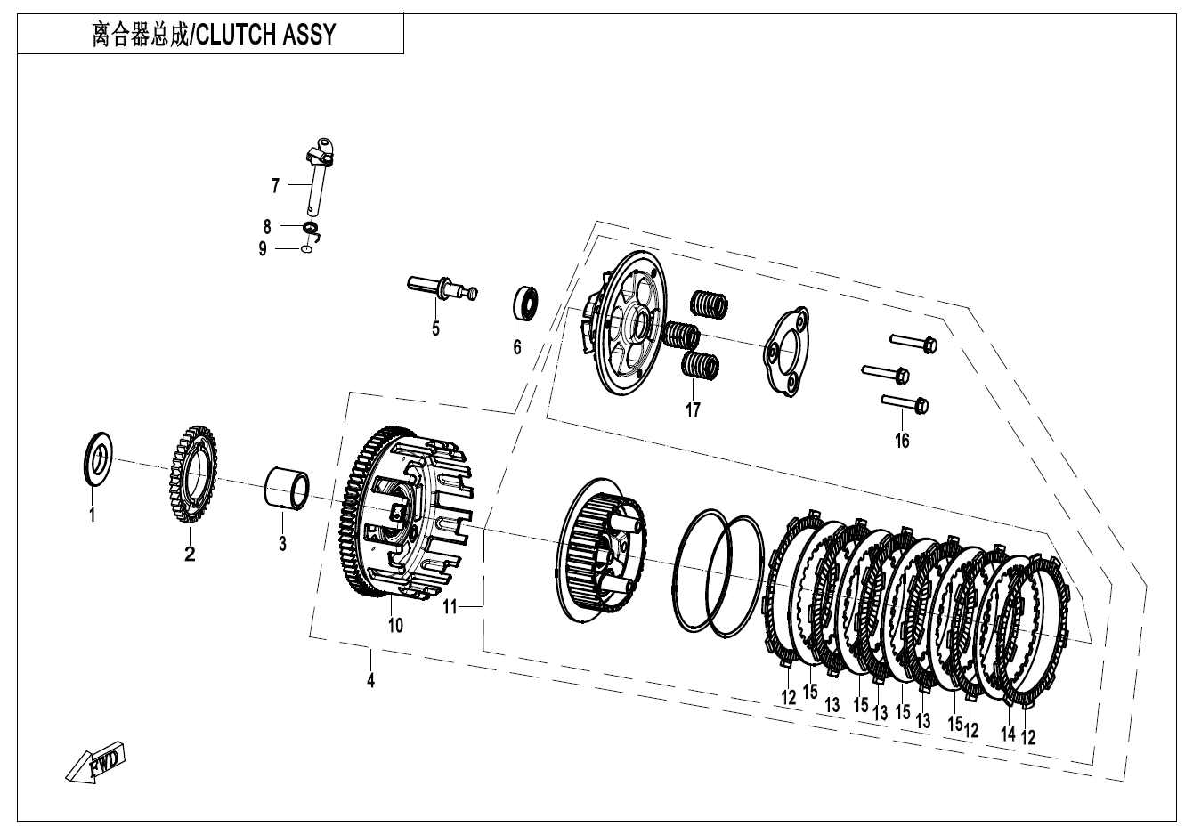 CONTROL SHAFT CLUTCH  (CFM A2)