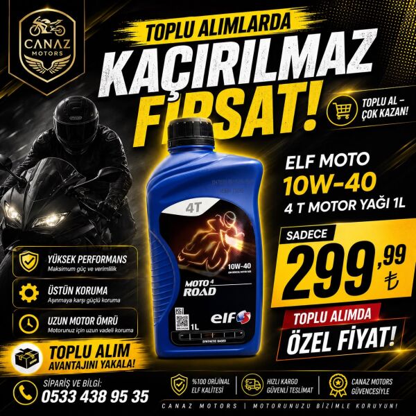 ELF MOTO 4 ROAD 10W-40 YAĞ