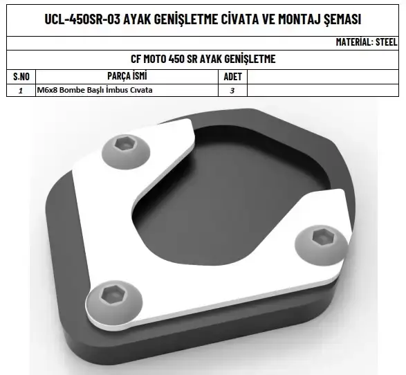 450 SR AYAK GENİŞLETME